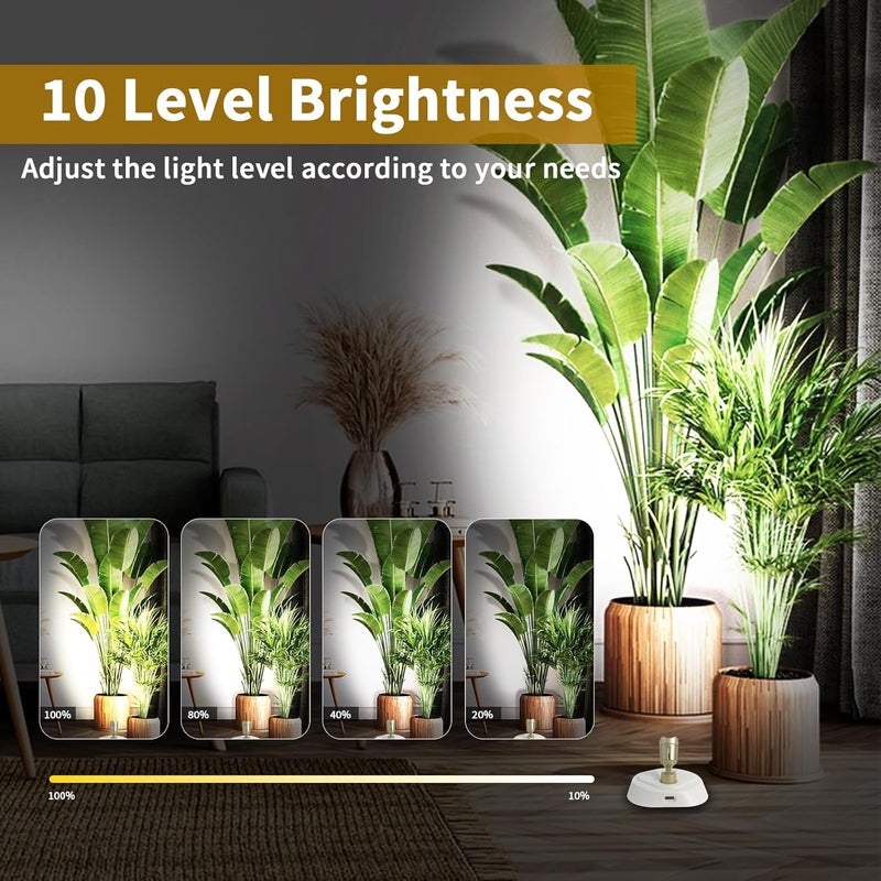 LEASTYLE LED Wireless Spotlights with Remote,RGBW Rechargeable Up Lights Indoor,16 Color Changing Battery Operated Light with Timer Dimmable Accent Light for Grow Parties,White+Gold,2 Pack - Image 2